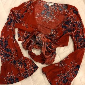 Irene story floral fall blouse